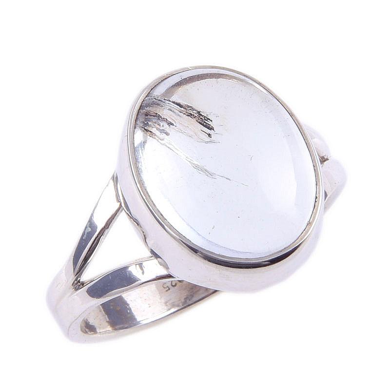 Natural Aquamarine Gemstone Handmade 925 Solid Sterling Silver Ring Size 8 Q7c98