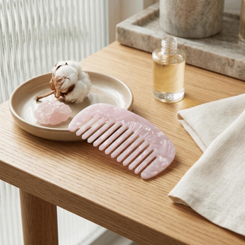 Marble Pattern Women's Anti-Static Hair Comb Pocket Comb Scalp Massage Comb Hair Care Tool
