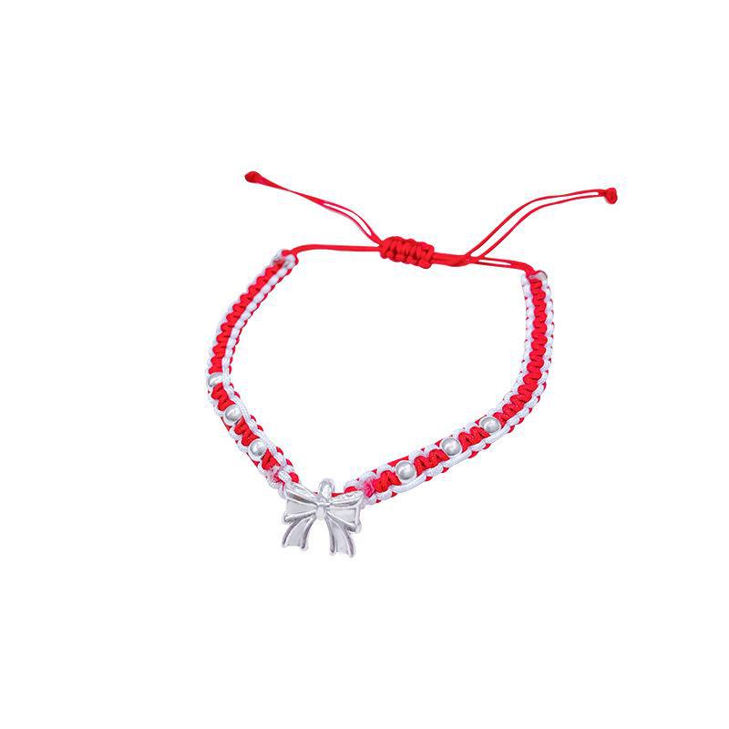 Runaway Princess Red String Bow Bracelet: Elegant, Versatile, Braided Jewelry for Women