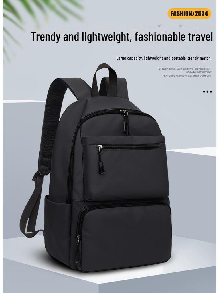 High-End Fashion Unisex Waterproof Backpack: Wear-Resistant, Ideal for Travel and Commuting with a Dedicated Laptop Compartment