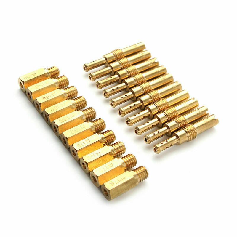 20 шт. карбюратор главный/пилотный жиклер вице-инжектор форсунки для Keihin PWK PE CVK-#32-#55 #155-#178 мотоциклетные карбюраторные жиклеры