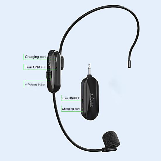 1 Комплект Гарнитура с Микрофоном Высококачественная Интеллектуальное Шумоподавление Plug Play 2.4G Беспроводная