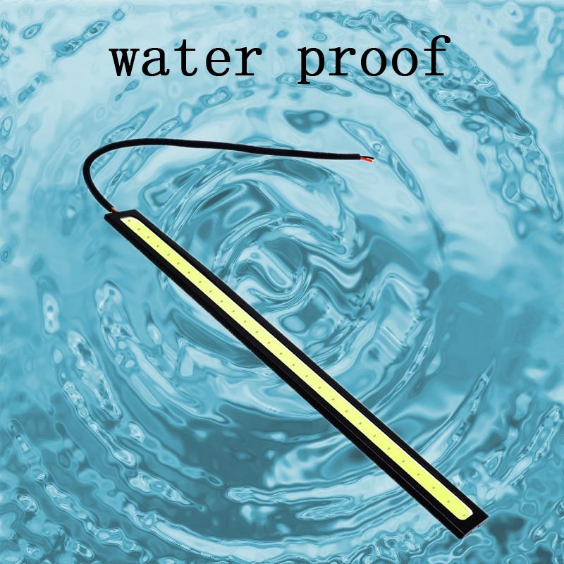 2X 17 СМ COB DRL Светодиодные дневные ходовые огни Светодиодные ленты Внешняя атмосферная лампа Автомобильная противотуманная лампа Водонепроницаемая белая красная желтая 12 В