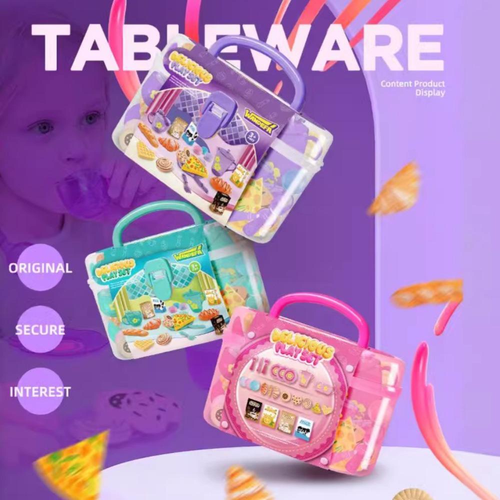 Tea Time Playset Simulated Kitchen Playset Table Snack Afternoon Tea Toy Set Cookware Accessories