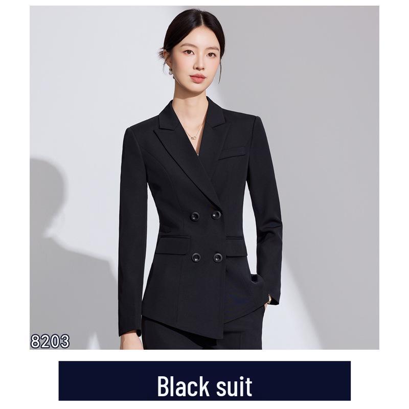 Женский высококлассный белый костюмный набор для осени/зимы - Элегантная деловая формальная одежда