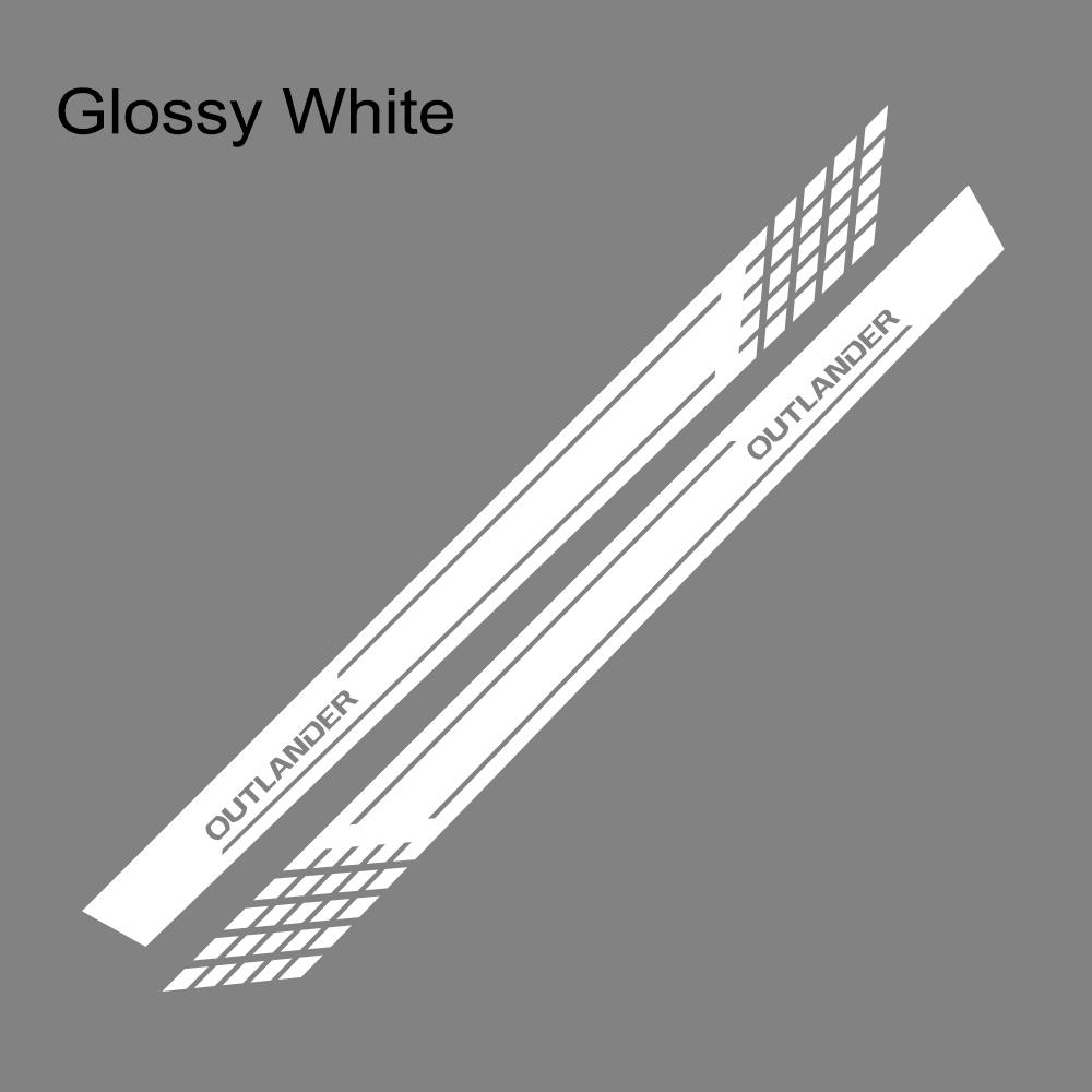 2 шт. Автостайлинг Полосы на боковые юбки дверей Виниловые наклейки Для Mitsubishi Outlander Светоотражающие Авто Декоративные Наклейки Аксессуары