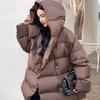 Женская осенне-зимняя высококачественная пуховая куртка, утолщенная куртка средней длины с капюшоном