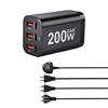 Настольное USB-C зарядное устройство GaN, 6 портов, станция зарядки, PD QC, быстрая зарядка, дорожный адаптер для ноутбука MacBook, телефона, планшета