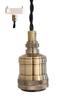 Подвесной светильник Ampoule Ressio Ratio, 1 плафон, патрон E26 (лампочка продается отдельно), античное золото, ретро-винтажный стиль кафе, 1 шт.