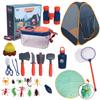 Kids Camping Set with Tent Camping Gear Toy with Pretend Play Tent Outdoor Explorer Kit Camping