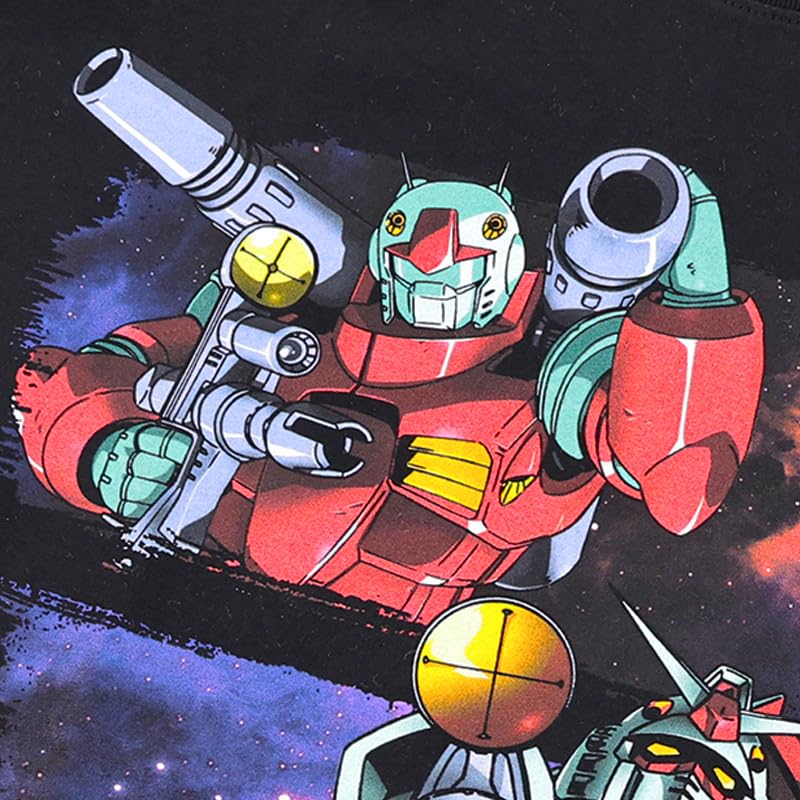 [EVERSOUL] Футболка с изображением Mobile Suit Gundam, короткий рукав, RX-78-4, Амуро, Чар, Закку, Ганганнон, Гантан, Аниме, Персонажи, Z'Gok, Зеонг, Мужская, Черная, Размер L [Par