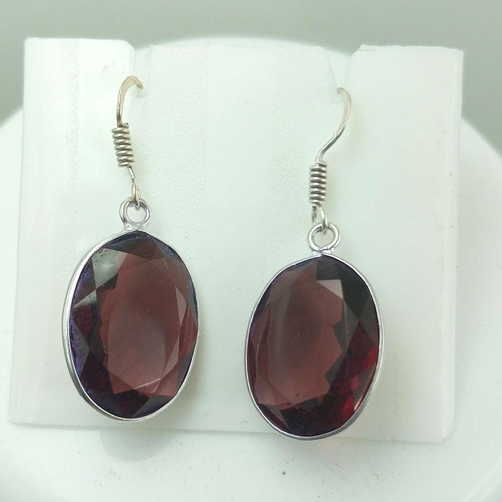 Красный топаз драгоценный камень стерлингового серебра 925 пробы крючок женские серьги ювелирные изделия WHE-E3