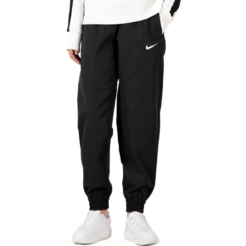 Nike Твердые свободные повседневные дышащие тренировочные брюки женские брюки черные DR7840-010
