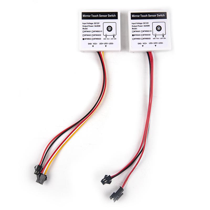 12 В 5 А зеркало для ванной комнаты светодиодная подсветка сенсорный выключатель зеркало затемнение датчик