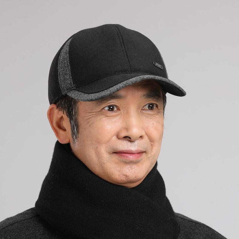 Мужская бейсболка осень-зима теплая утепленная кепка с защитой от ушей Tide