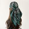 New Spring and Summer Headscarf Printed Twill Large Square Scarf Small Fragrant Silk Scarf Women's Anti-scarf Decorative Scarf Shawl