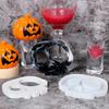 Halloween Coaster Resin Mold Skull Spider Web Tombstone Shape DIY Craft Epoxy Resin Casting Silicone Candle Cup Holder Candle Mould