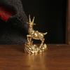 Китайский Зодиак Коза Скульптура Наступившая на Деньги Овечка Фигурка Латунная Статуэтка Животного Настольное Украшение Богатство Фэншуй Для Домашнего Декора