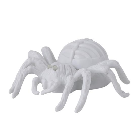 Halloween Light-up Spider Figurine Realistic Plastic Spider Animal Figure with LED Light