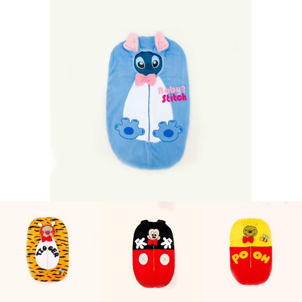 Детский мультяшный спальный мешок из теплого плюшевого материала для комфортного сна зимой