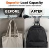 Car headrest hooks, leather-wrapped double-headed hooks, universal seat back storage bags