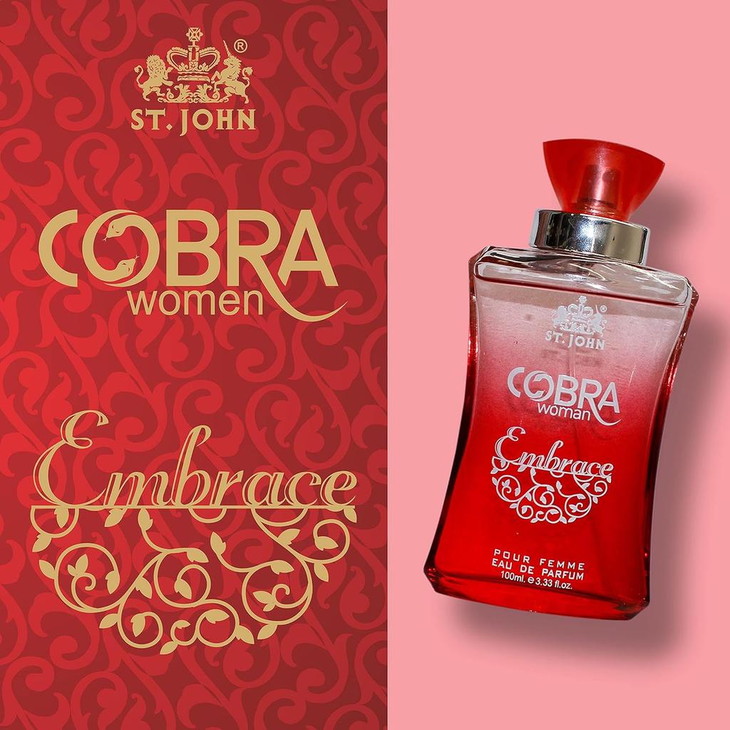 Свежие и успокаивающие женские духи, Женская парфюмерная вода, COBRA Embrace- Fresh (100 мл - упаковка 1 шт.)