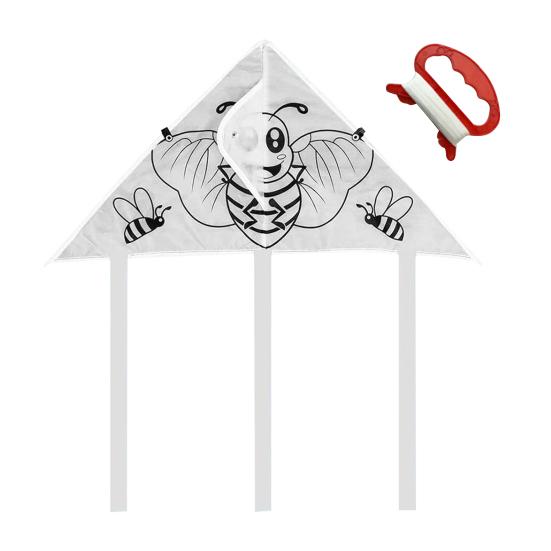 Сделай сам пустой воздушный змей для рисования для детей и взрослых, портативный, для украшения, раскрашивания, белый змей со стропой для школьных проектов, вечеринок