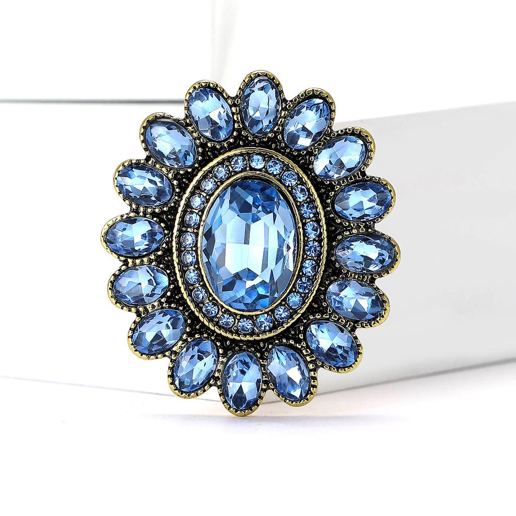 High-Grade Alloy Rhinestone Small Sunflower Brooch Exquisite Creative Women'S Clothing Corsage Jewelry Pin
