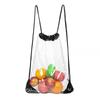Beach Bag PVC Transparent Bag Foldable Jelly Bag Casual Drawstring Backpack  Unisex