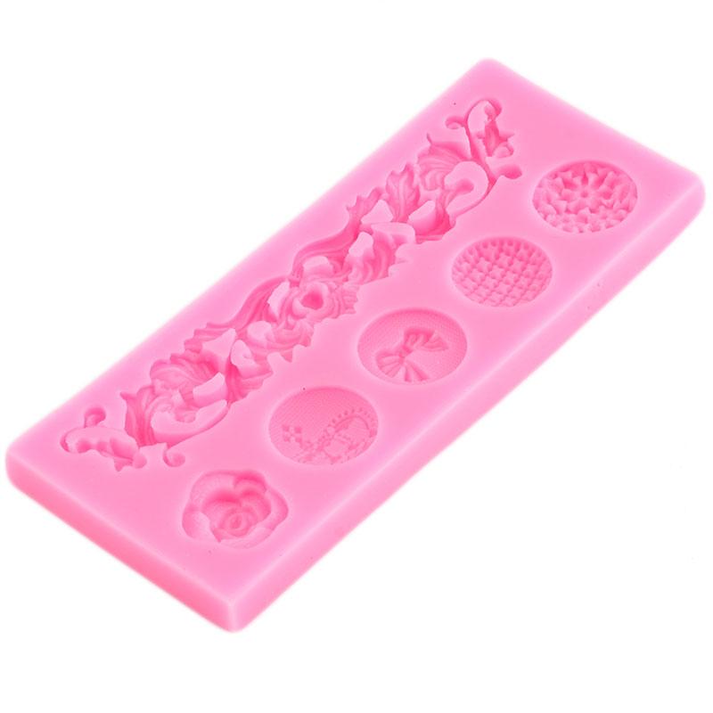 Винтажные завитушки, кружевные силиконовые формы, рельефная форма в стиле барокко, цветочная форма для торта, форма для помадки, сделай сам, формы для шоколадных конфет, инструменты для украшения торта