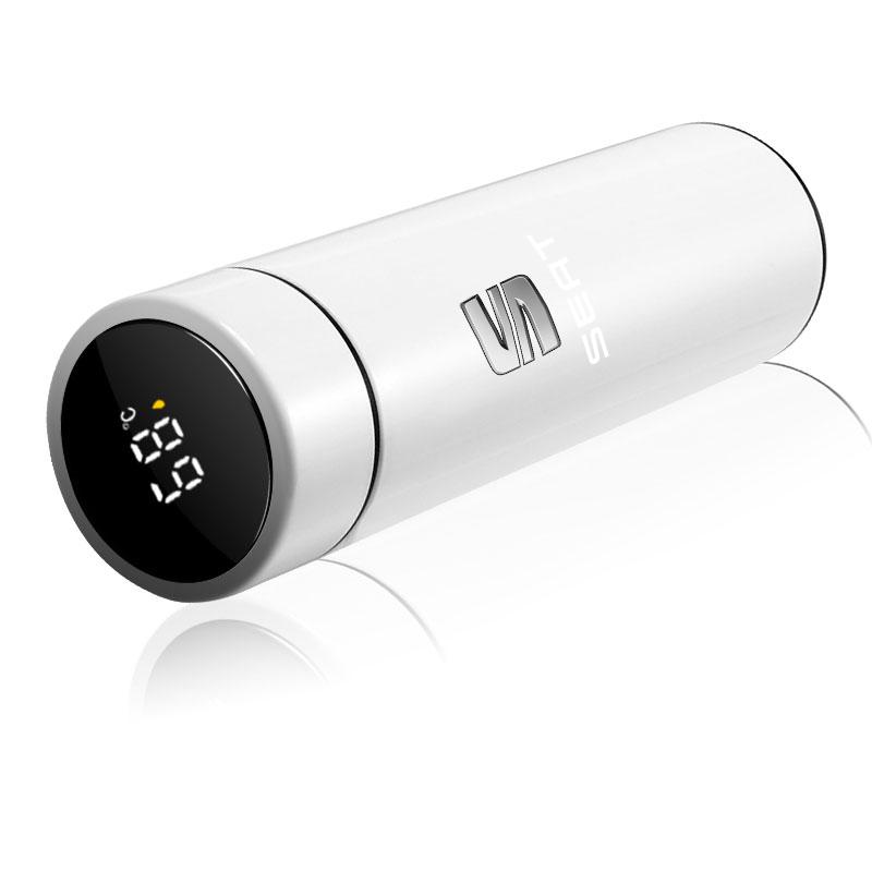 500ml Smart Thermo Mug Filter Coffee Drink Flask Temperature Display for SEAT Leon FR 5 6 MII Altea 5F Ibiza Toledo Cordoba Alhambra MK3