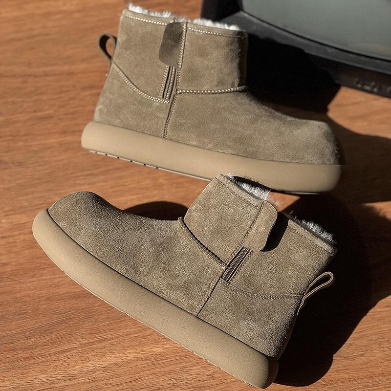 Birkenstock маленькие короткие ботинки сноубутсы новые зимние бархатные утолщенные на толстой подошве нескользящие теплые короткие ботинки