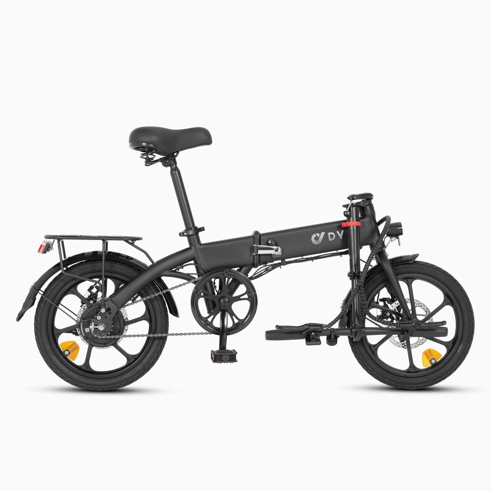 Electric Bike DYU A1F Pro 16" 250W Motor 7.5AH Foldable E-Bike Max Range 60Km Load 120Kg Black