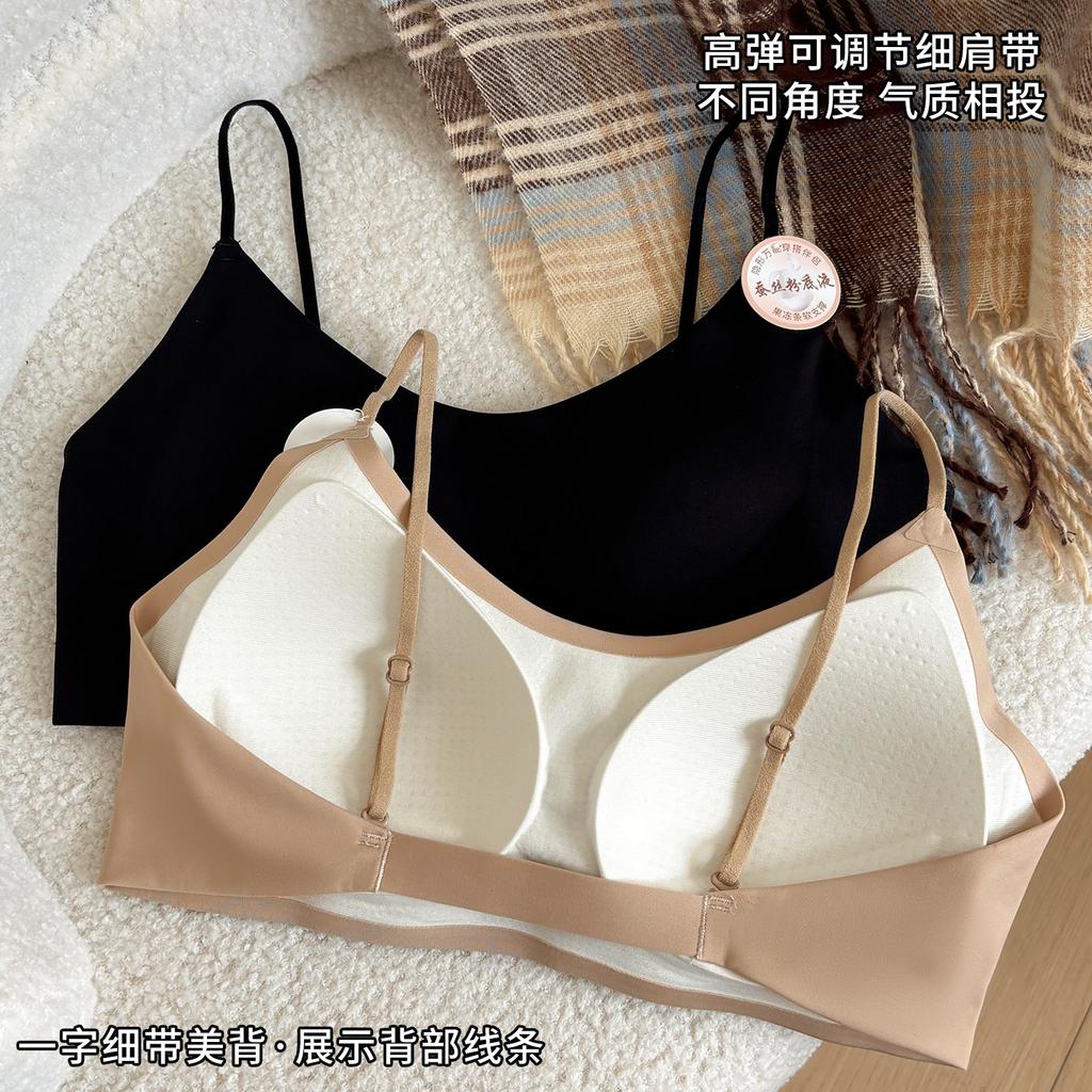 Cross beautiful back underwear women's small breasts gather seamless breathable integrated tube top sexy bra summer thin