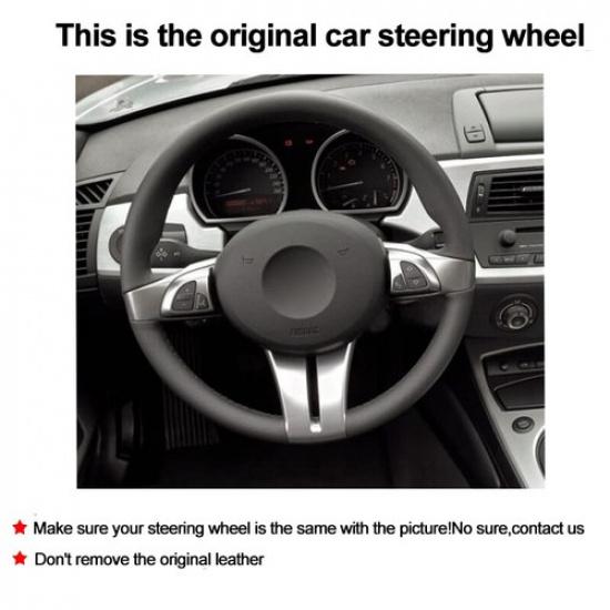 DiY Suede Steering Wheel Cover For BMW Z4 E85 (Roadster) 2003-2008 E86 2005-2008