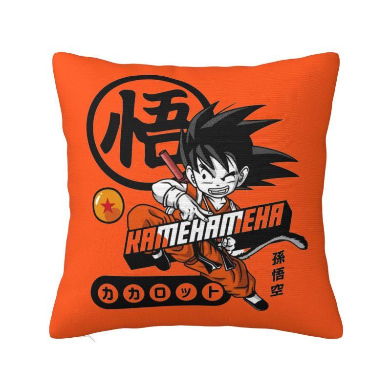 Custom Luxury Dragons Ball Goku Cushion Cover Velvet Anime Manga Pillow Case