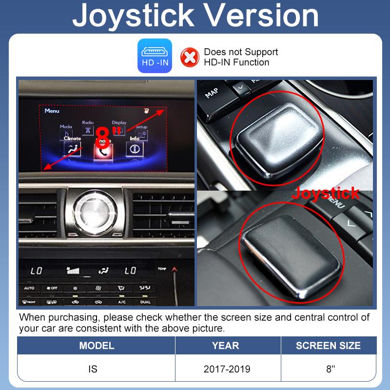 Беспроводной CarPlay Android Auto Lexus IS 2017-2019 AirPlay Mirror Link USB Plug Play Голосовое управление с помощью Siri Google Поддержка камеры