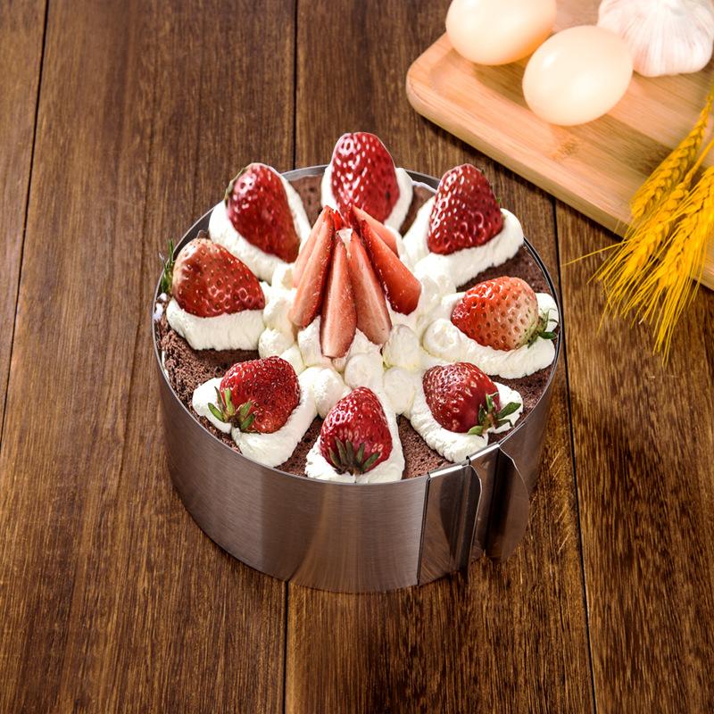 Adjustable Baking Mold Cake Decorating Tool Baking Cake Decorating Tool Stainless Steel Cake Ring For Families Baking