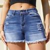 Женские удобные модные повседневные шорты из эластичного денима