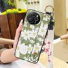 Protective Ring Phone Case For Blackview Shark8/Oscal Tiger12 Kickstand Phone Holder Lanyard Anti-knock Anti-dust Flower