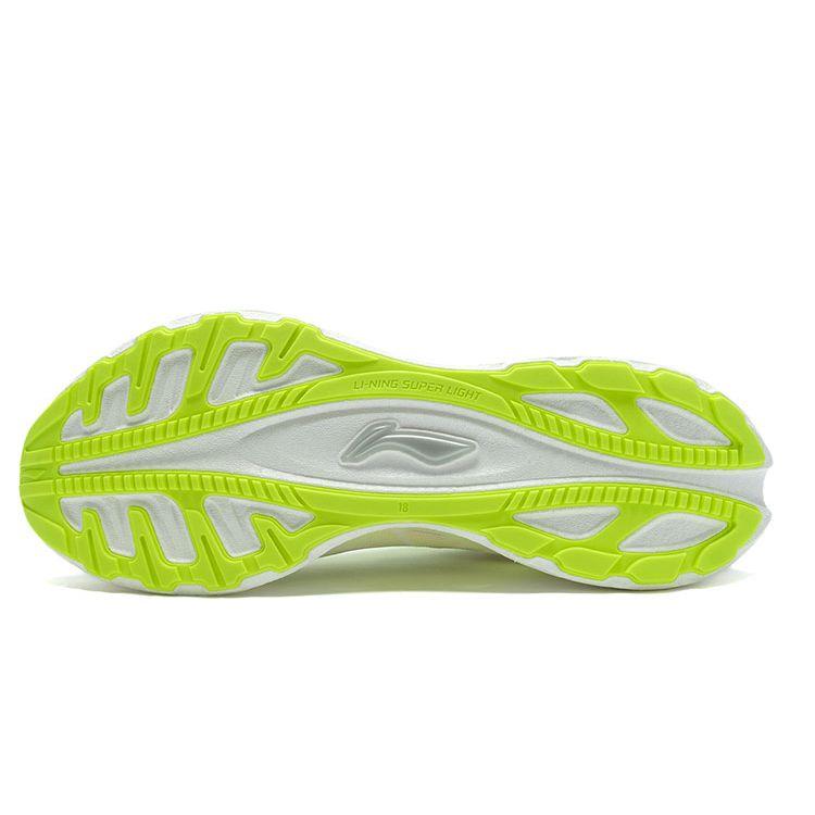 Li-Ning Super Lightweight 18 Cushioning Non-Slip Wear-Resistant Low-Top Running Shoes Men Sneakers White Fluorescent-Green ARMR007-1