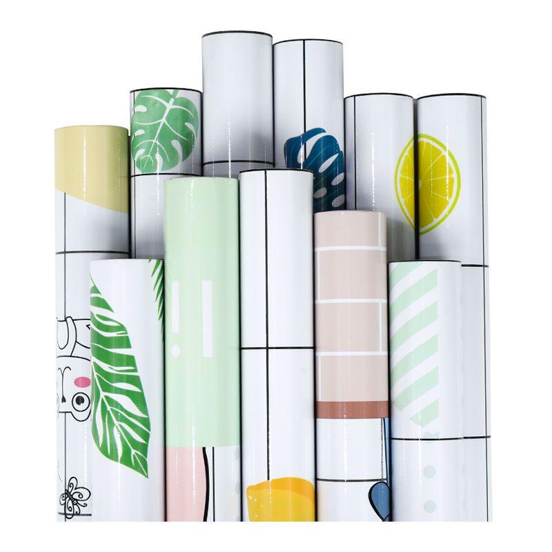 20 Meters Adhesive Wallpaper Bathroom Waterproof Stickers Toilet Wall Renovation Formaldehyde-Free Kitchen Decor Wall Stickers