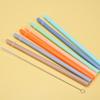 12Mm Aperture Straw Multi-Color Solid Color Plastic Cup Accessories Pp Straw Non-Disposable Straw With Ring