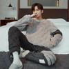 Men's Winter Flannel Pajamas - Thick Plush Coral Fleece Long Sleeve Set