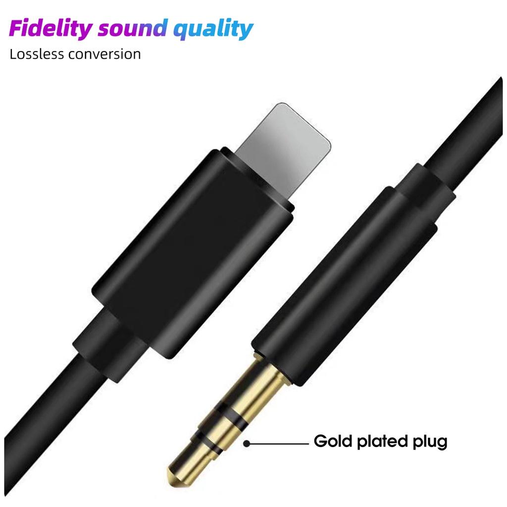 FONKEN 8 Pin To 3.5mm Jack AUX Cable Lightning To AUX Headphone Adapter Audio Extension Cable Connector Splitter For iPhone