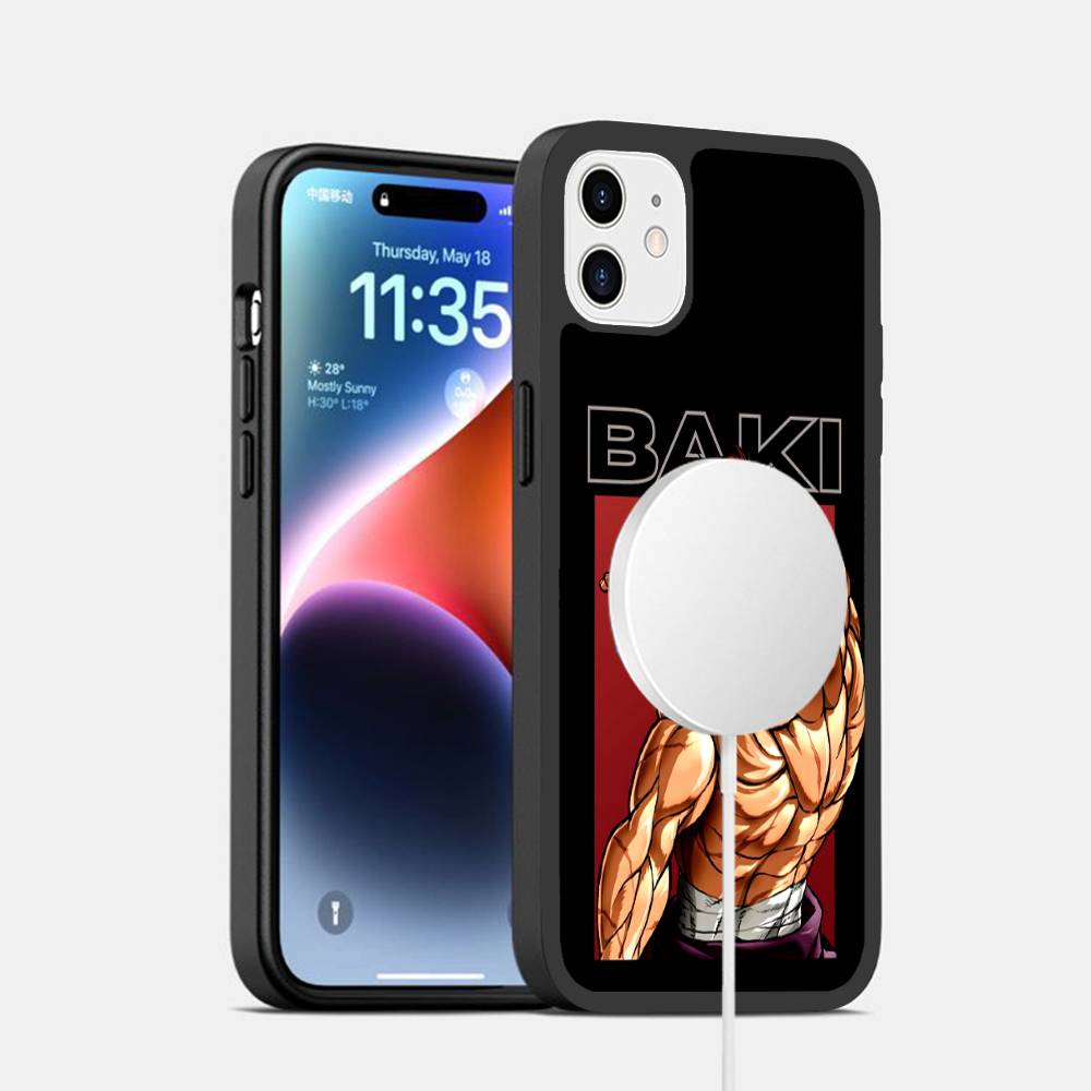 Cool B-Baki HanmaS Phone Case For iPhone 13 14 15 11 12 16 17 Pro Max Plus For Magsafe Magnetic Shell