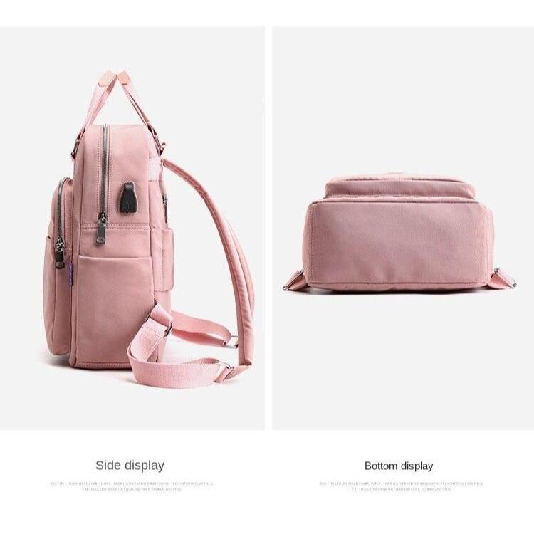 Повседневный рюкзак, женский рюкзак с зарядкой через USB, сумка для компьютера, большая вместительная дорожная сумка для колледжа