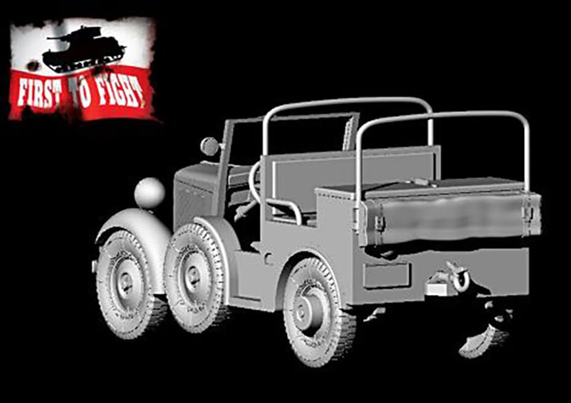 FTF Масштаб 1/72 Польский тягач для буксировки противотанковой пушки PZInz302 Пластиковая модель PF72122 (Боевая машина)