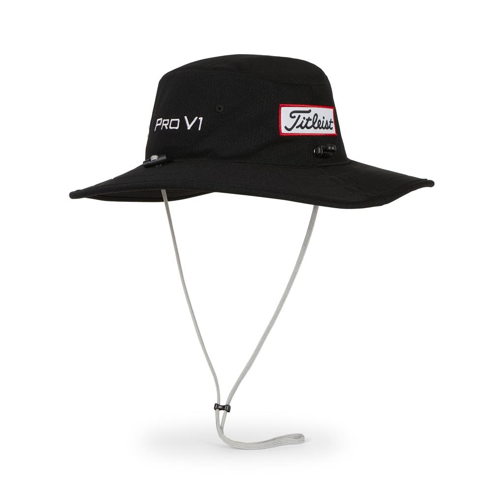 Titleist Tour Aussie Hat, Black and White, TH24TAUSN2-01