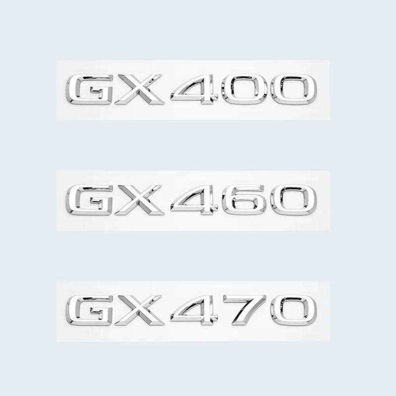 3D Trunk Emblem Badge Sticker for Lexus GX400 GX460 GX470 Letters Rear Logo ABS Chrome Silver/Glossy Black ABS1